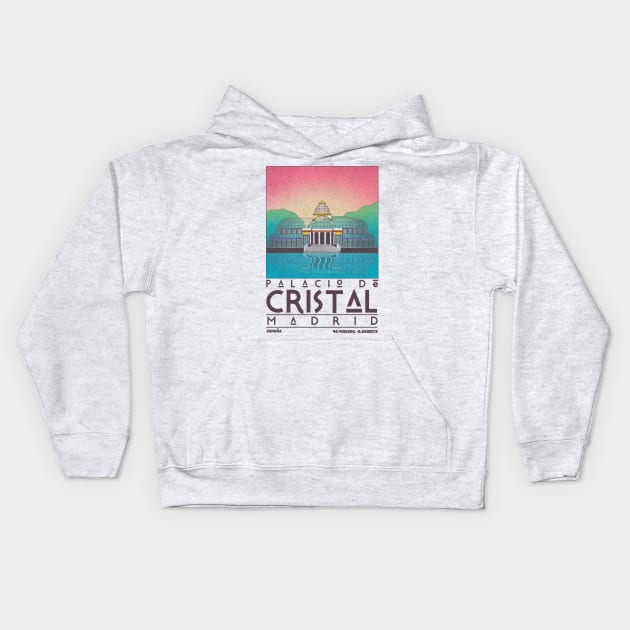 Palacio De Cristal Madrid Kids Hoodie by JDP Designs